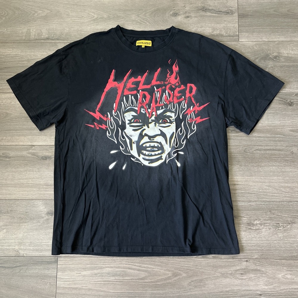 Civilized Mens 2XL T Shirt Hell Raiser Black Short Sleeve